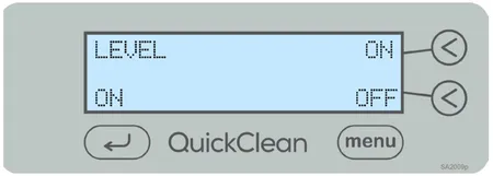 midmark quickclean liquid level sensor setting screen graphic
