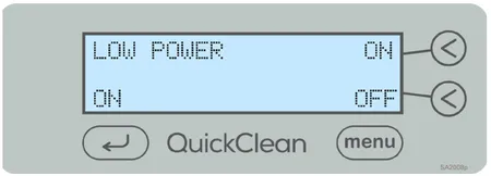 midmark quickclean low power setting screen graphic