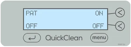 midmark quickclean portable appliance test setting screen graphic