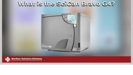 This is a thumbnail for an overview article on the SciCan Bravo G4 steam sterilizer.