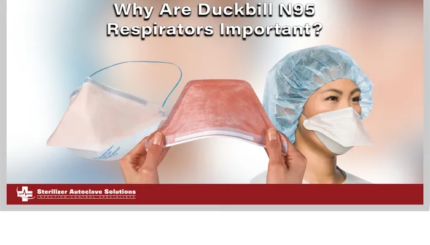 This is a thumbnail graphic for a blog discussing the importance of N95 duckbill respirators.